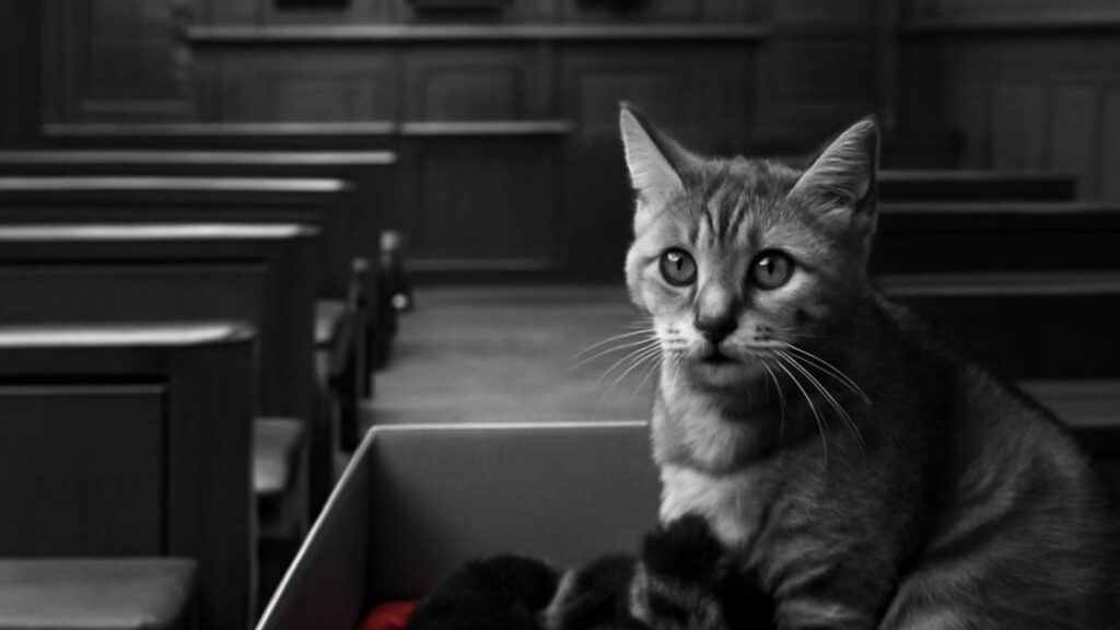 Кошка родила котят в коробке мерча офиса Красноярск - Не факт!. Город - Кошка родила котят в коробке мерча офиса Красноярск - Не факт!.